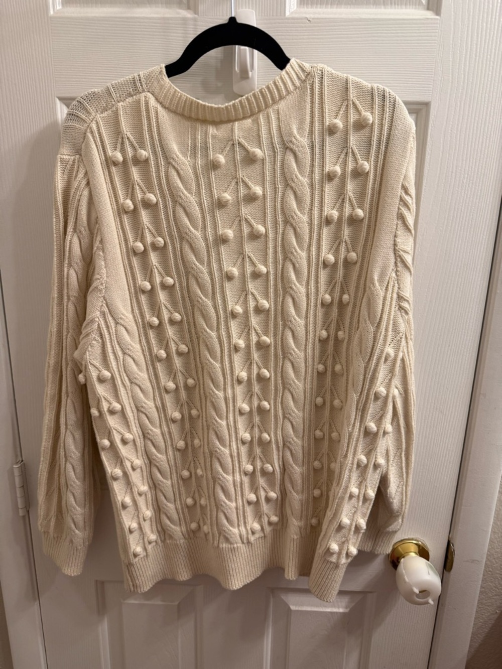 Neuflora Nara Cardigan Medium Cream Ivory Off-White Buttons Sweater - Picture 4 of 4